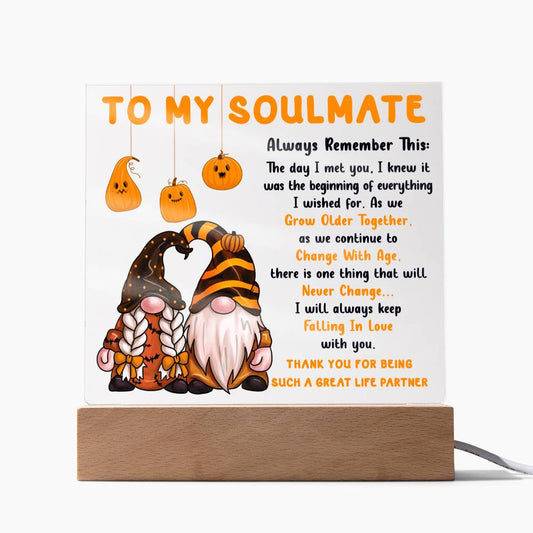 To My Soulmate Grow Old Together | Square Acrylic Plaque - keepsaken