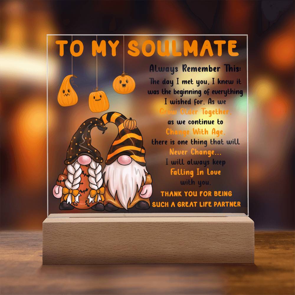To My Soulmate Grow Old Together | Square Acrylic Plaque - keepsaken