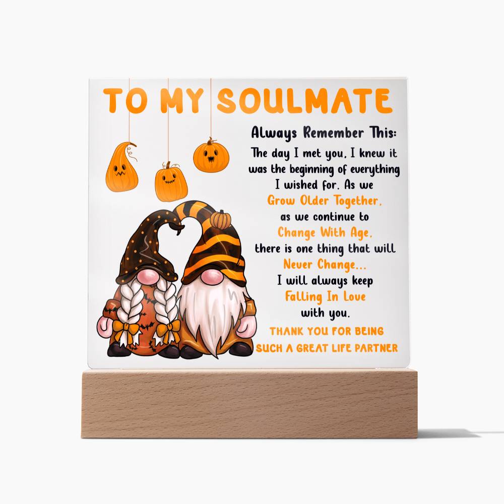 To My Soulmate Grow Old Together | Square Acrylic Plaque - keepsaken
