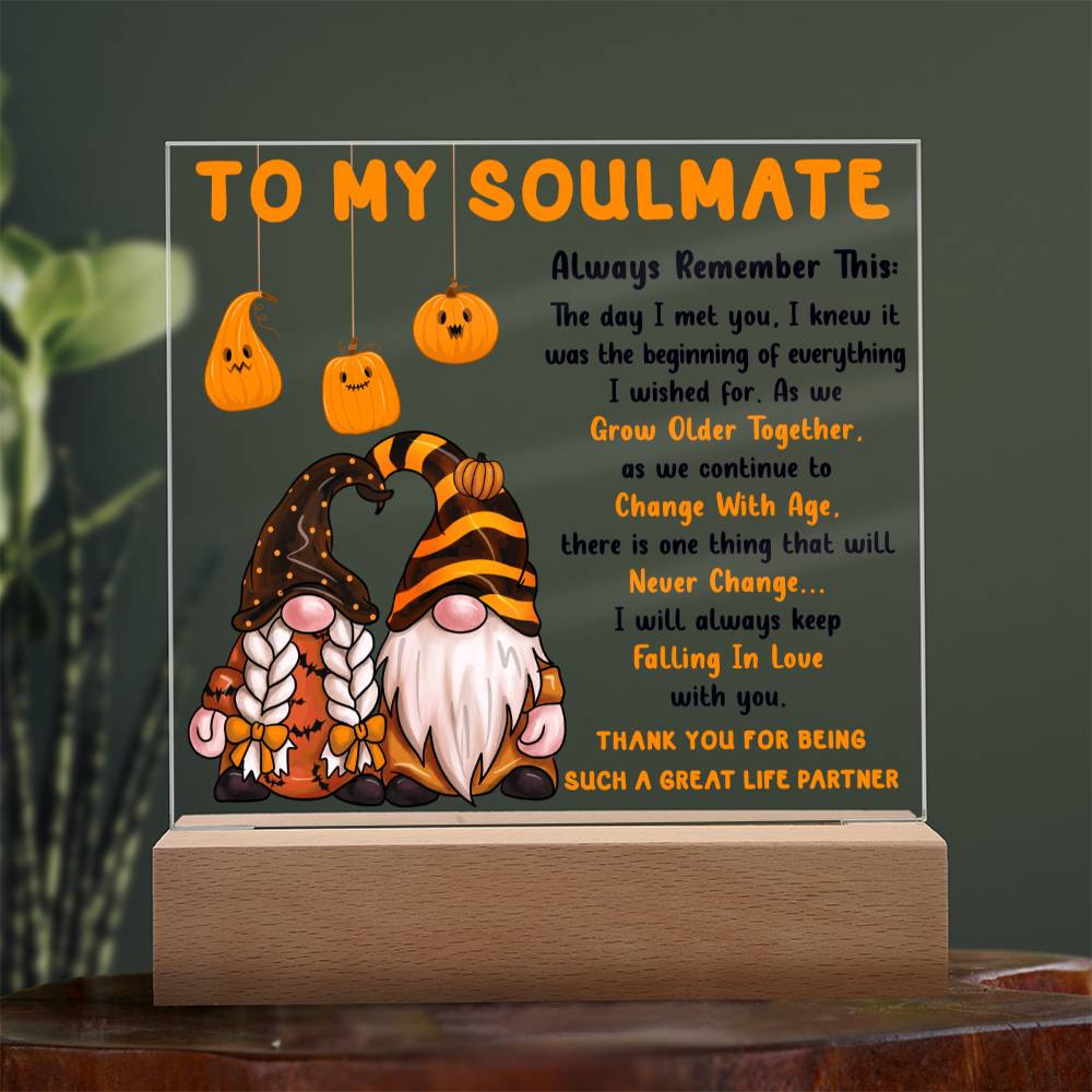 To My Soulmate Grow Old Together | Square Acrylic Plaque - keepsaken