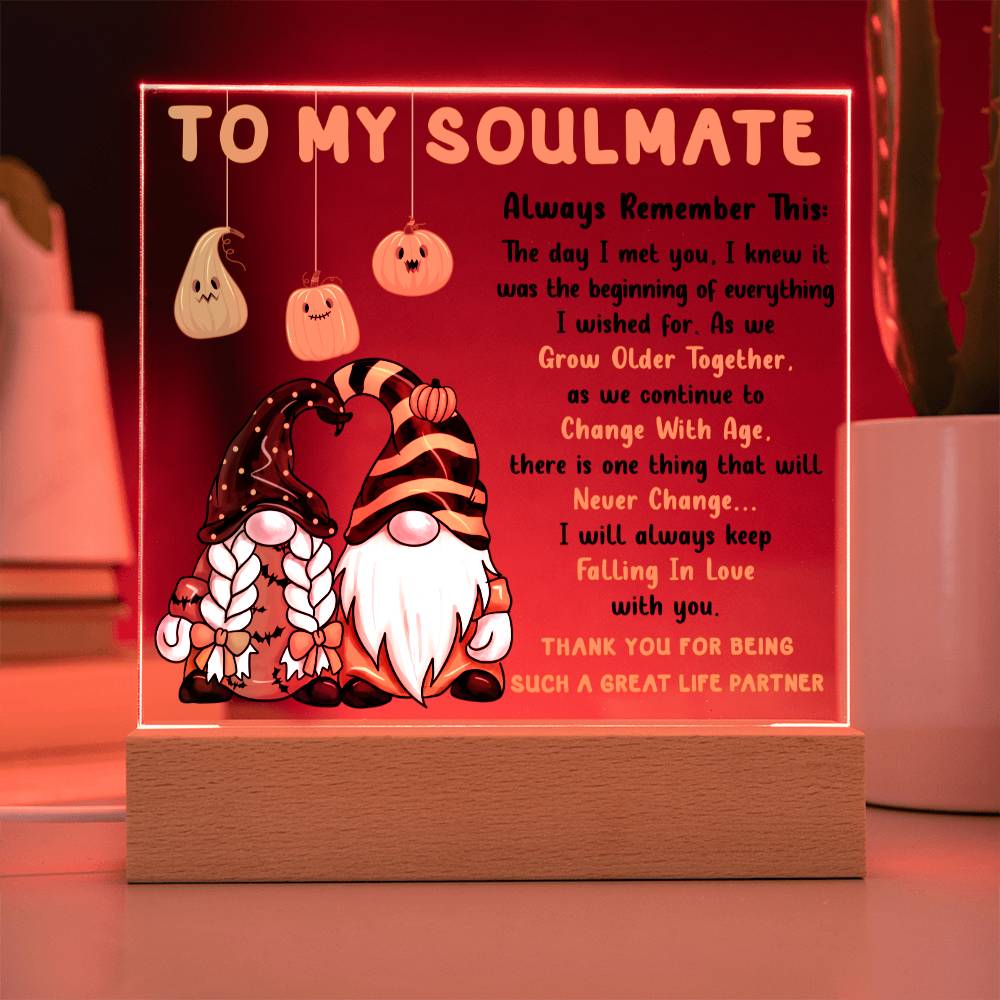 To My Soulmate Grow Old Together | Square Acrylic Plaque - keepsaken