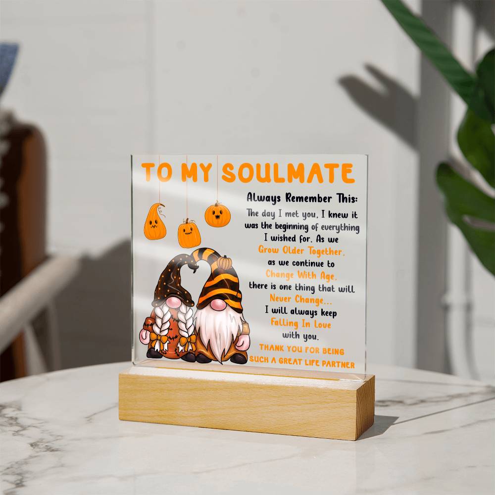 To My Soulmate Grow Old Together | Square Acrylic Plaque - keepsaken