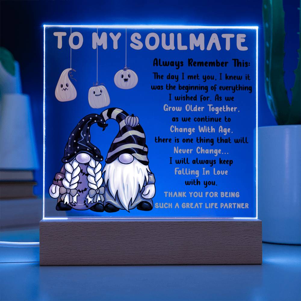 To My Soulmate Grow Old Together | Square Acrylic Plaque - keepsaken
