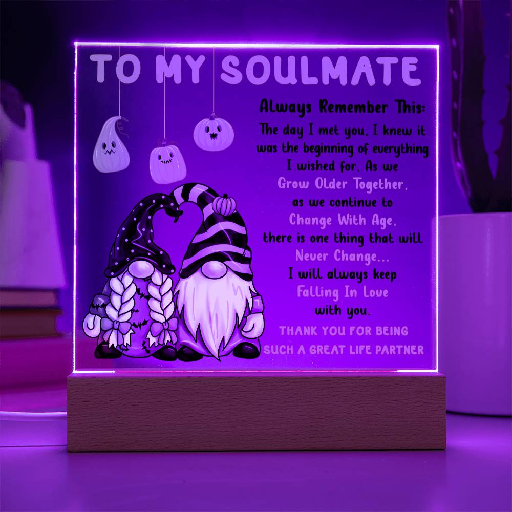 To My Soulmate Grow Old Together | Square Acrylic Plaque - keepsaken