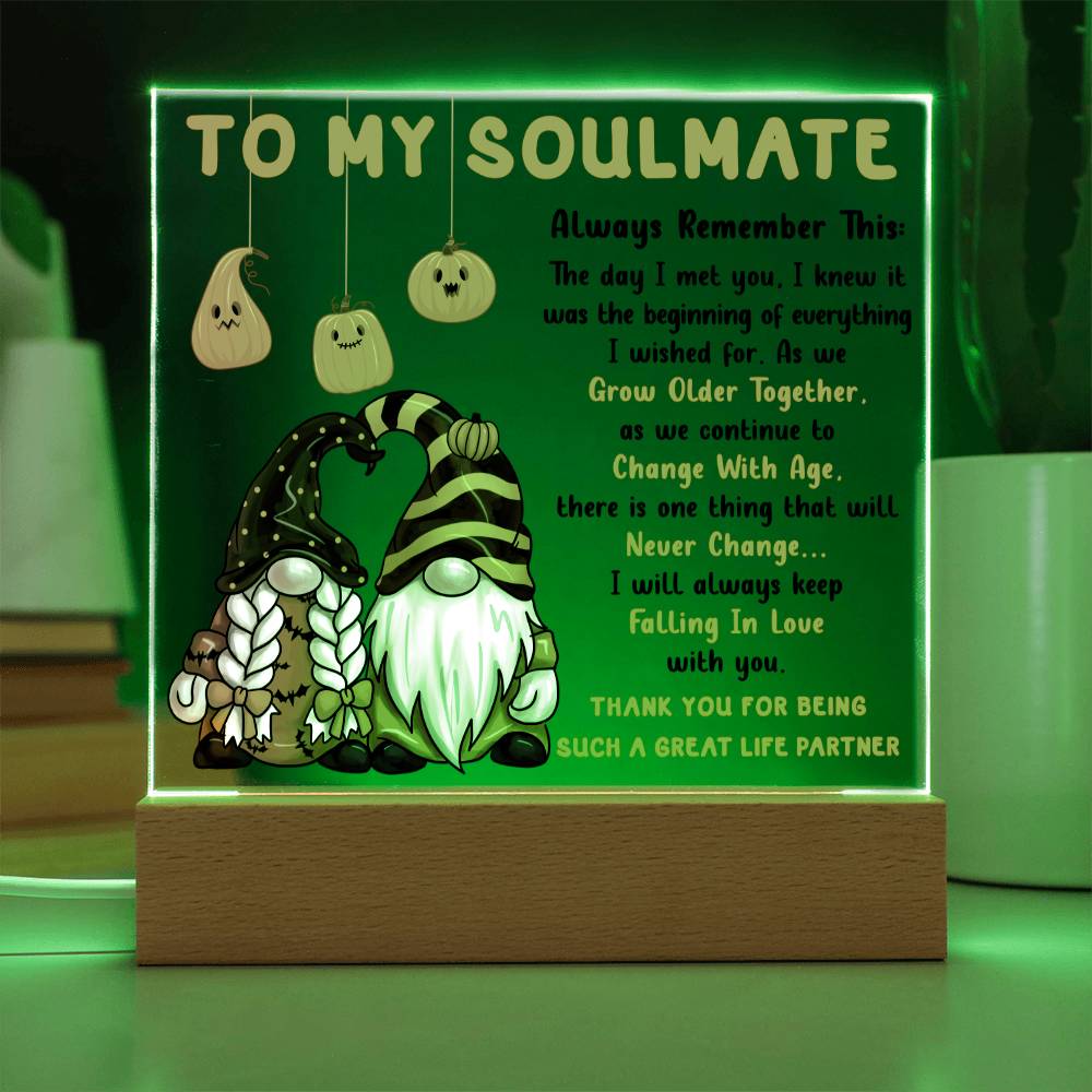 To My Soulmate Grow Old Together | Square Acrylic Plaque - keepsaken
