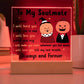 To My Soulmate Love You Till My Last Breath Halloween Square Acrylic Plaque, Halloween Decor - keepsaken
