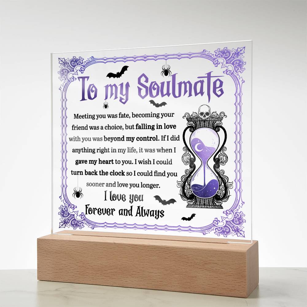 To My Soulmate Meeting You Was Fate | Square Acrylic Plaque - keepsaken