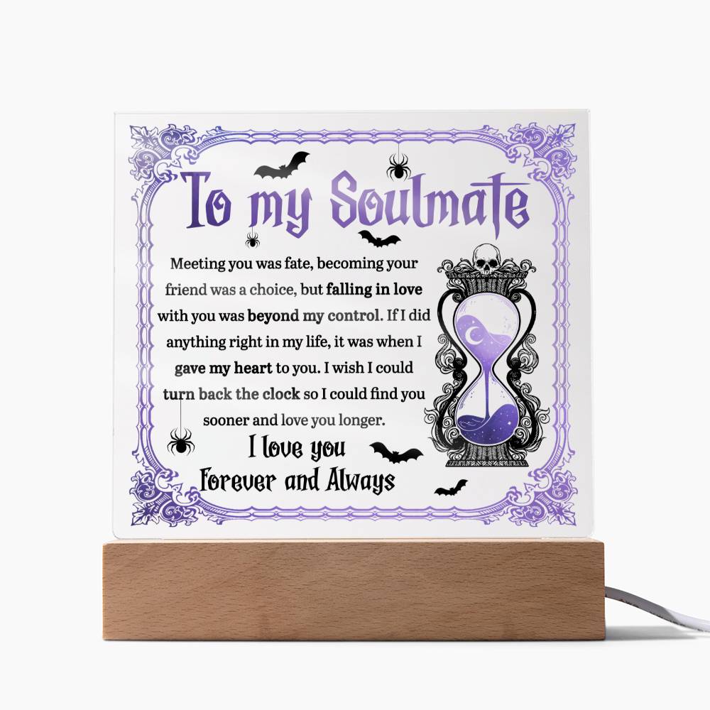 To My Soulmate Meeting You Was Fate | Square Acrylic Plaque - keepsaken