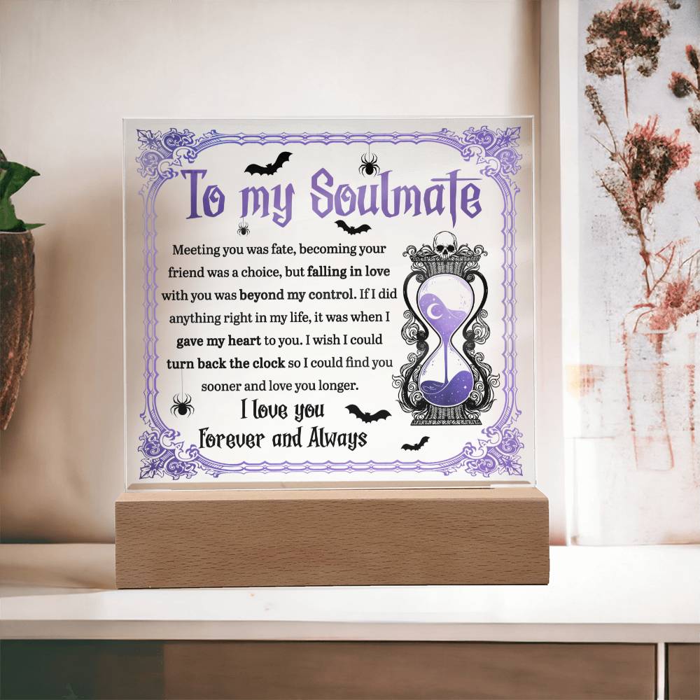 To My Soulmate Meeting You Was Fate | Square Acrylic Plaque - keepsaken