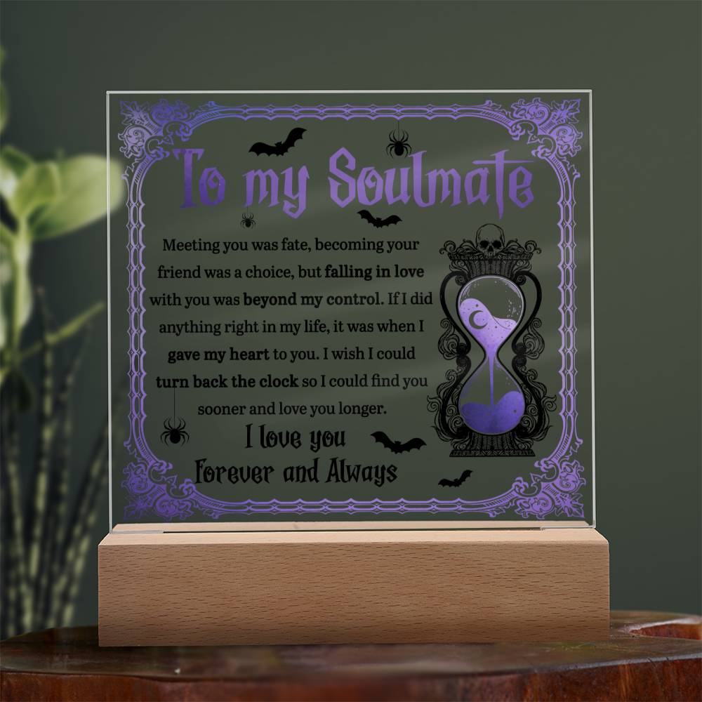 To My Soulmate Meeting You Was Fate | Square Acrylic Plaque - keepsaken