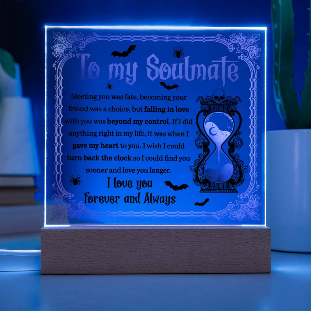 To My Soulmate Meeting You Was Fate | Square Acrylic Plaque - keepsaken