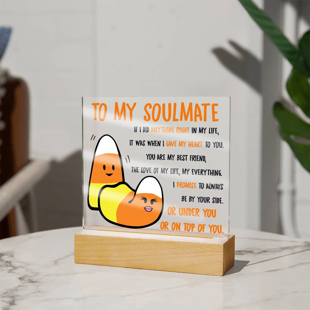 To My Soulmate The Love Of My Life | Square Acrylic Plaque - keepsaken