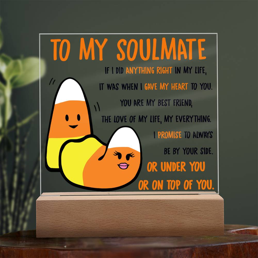To My Soulmate The Love Of My Life | Square Acrylic Plaque - keepsaken