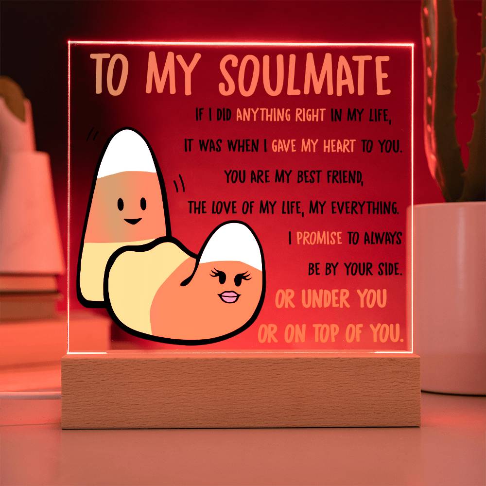 To My Soulmate The Love Of My Life | Square Acrylic Plaque - keepsaken