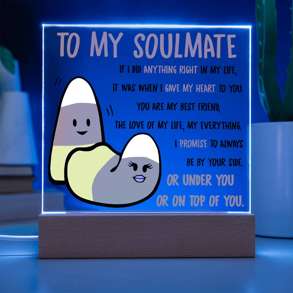 To My Soulmate The Love Of My Life | Square Acrylic Plaque - keepsaken