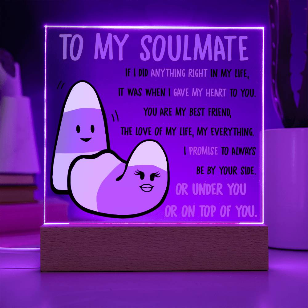 To My Soulmate The Love Of My Life | Square Acrylic Plaque - keepsaken