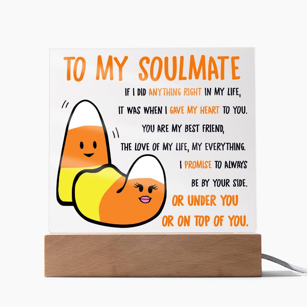 To My Soulmate The Love Of My Life | Square Acrylic Plaque - keepsaken