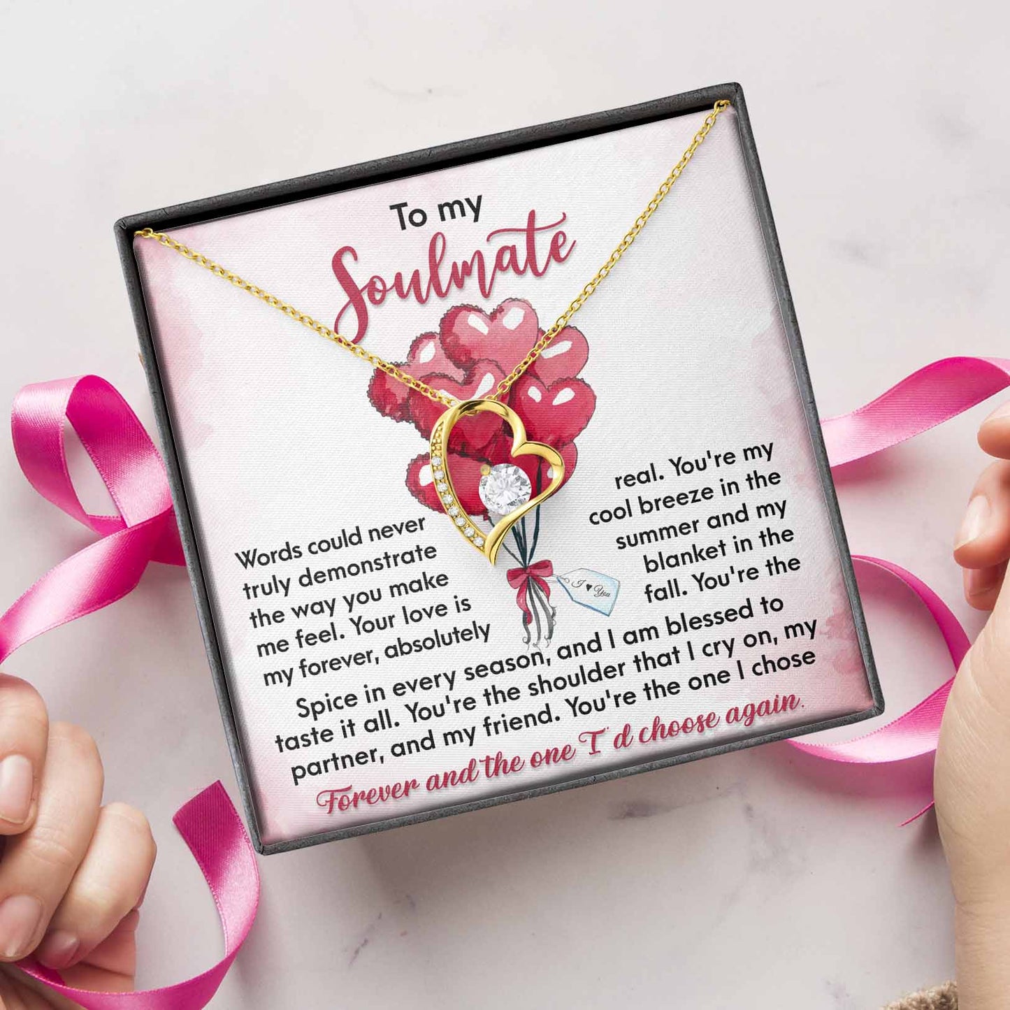 To My Soulmate The One I Chose Forever | Forever Love Necklace - keepsaken