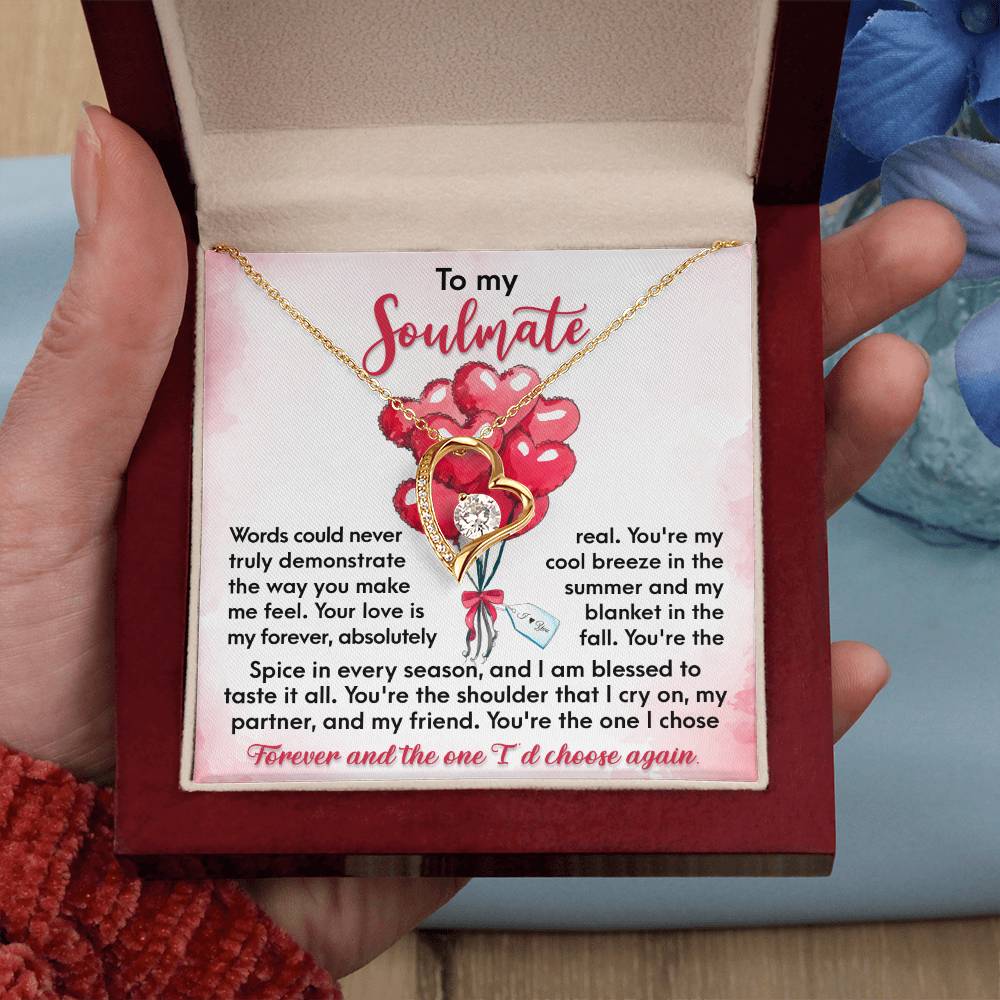 To My Soulmate The One I Chose Forever | Forever Love Necklace - keepsaken