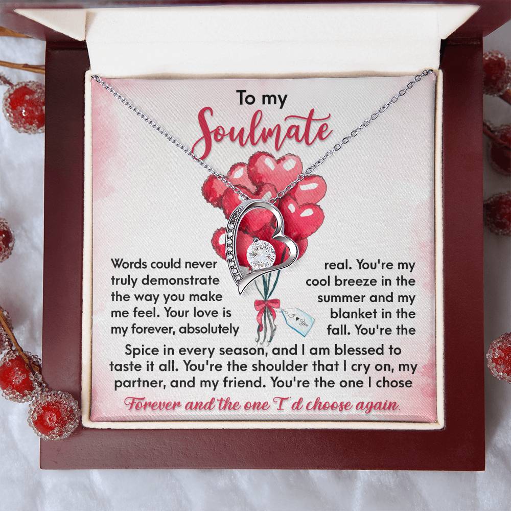 To My Soulmate The One I Chose Forever | Forever Love Necklace - keepsaken