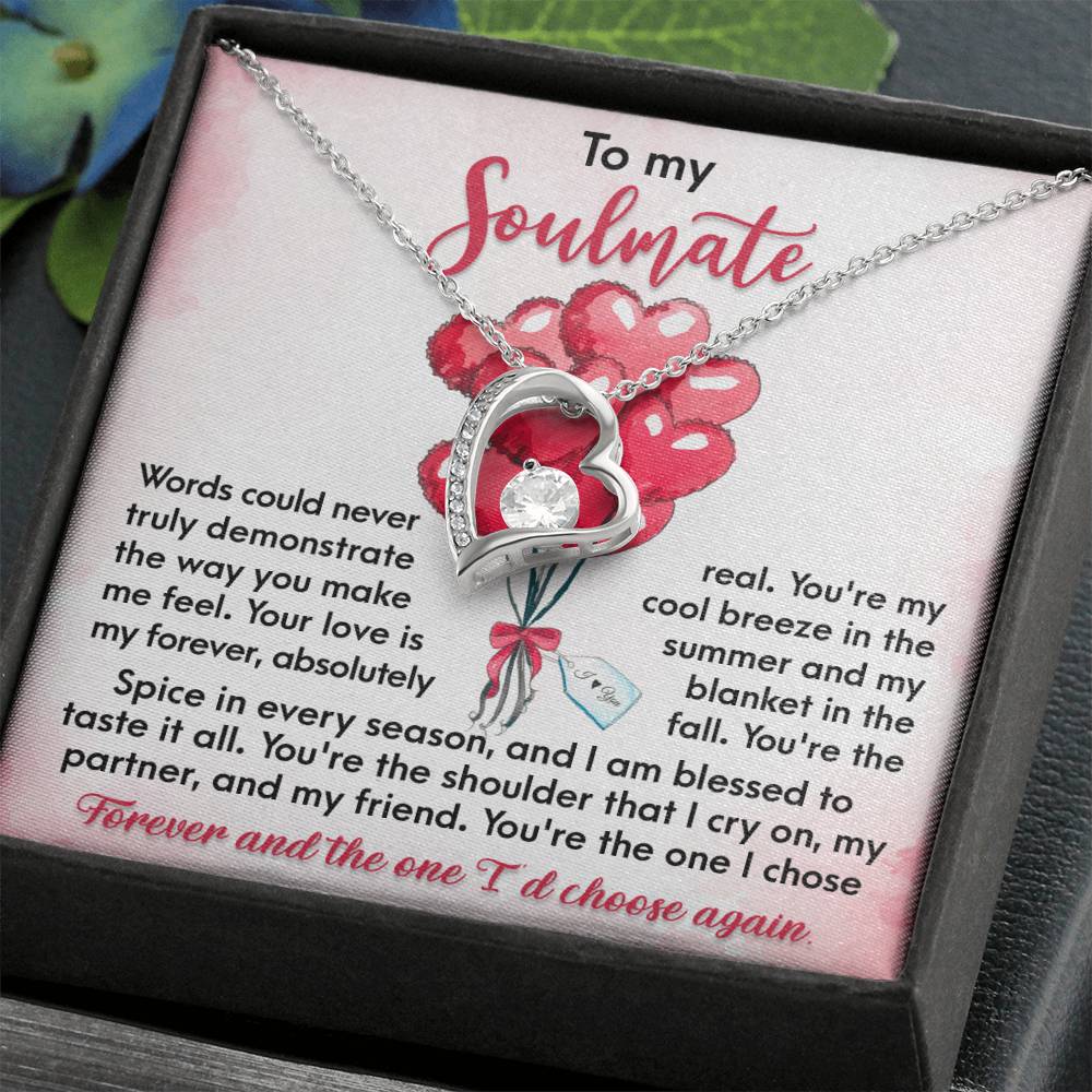 To My Soulmate The One I Chose Forever | Forever Love Necklace - keepsaken