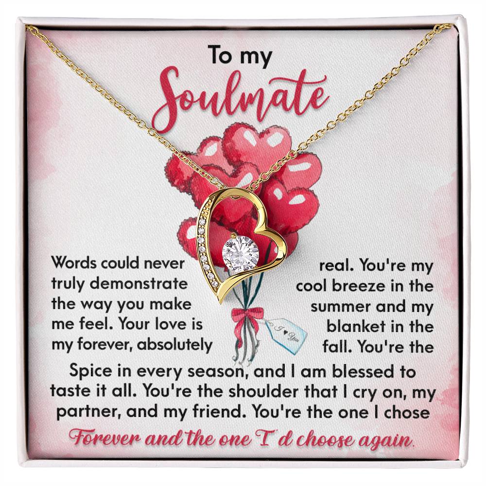To My Soulmate The One I Chose Forever | Forever Love Necklace - keepsaken