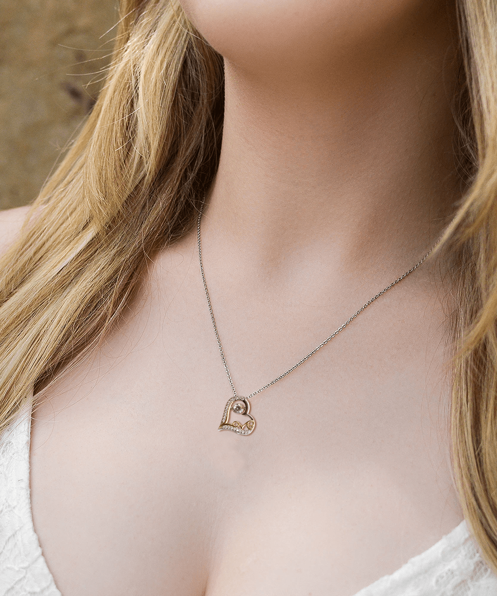 To My Wonderful Grandma You Mean The World To Me | Love Dancing Necklace - keepsaken