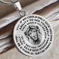 To Our Son Lions Head Circle Pendant Necklace From Us - keepsaken