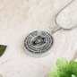 To Our Son Lions Head Circle Pendant Necklace From Us - keepsaken
