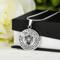 To Our Son Lions Head Circle Pendant Necklace From Us - keepsaken
