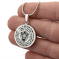 To Our Son Lions Head Circle Pendant Necklace From Us - keepsaken