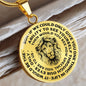 To Our Son Lions Head Circle Pendant Necklace From Us - keepsaken