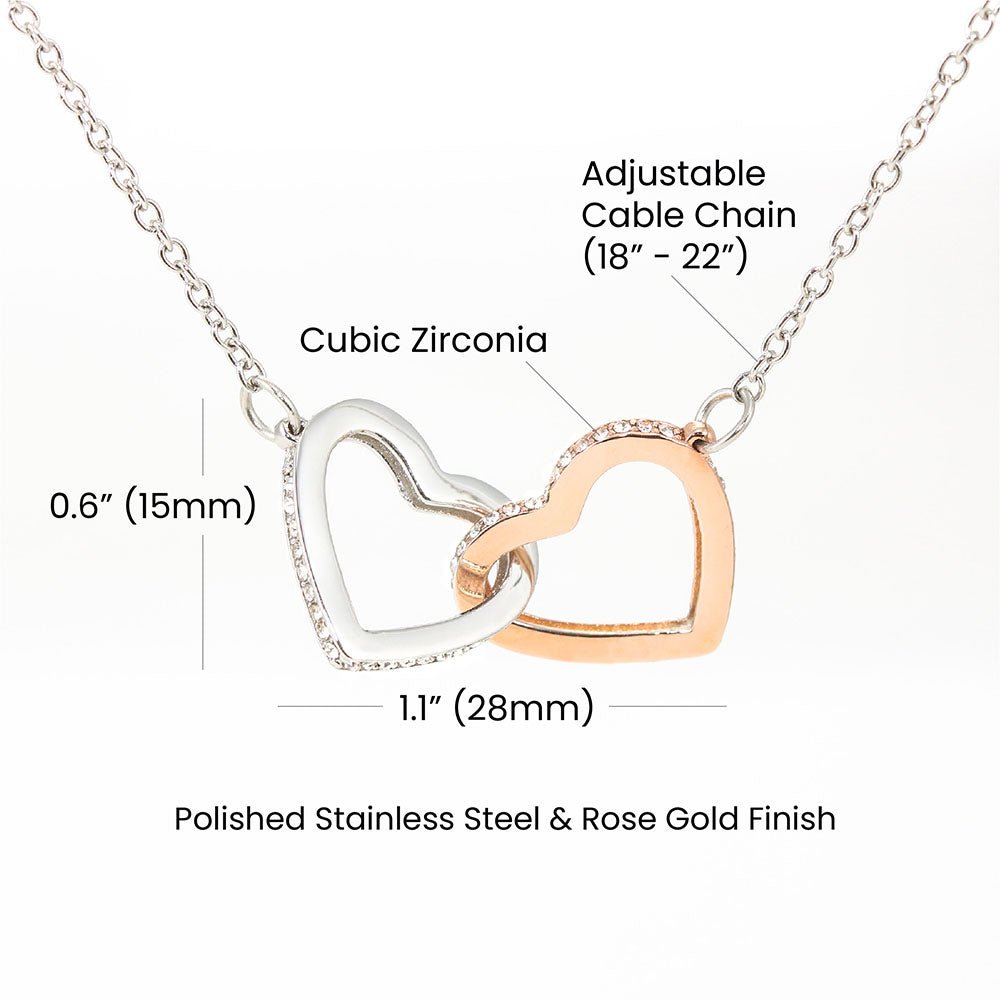 Unbiological Sister Interlocking Hearts Necklace - keepsaken
