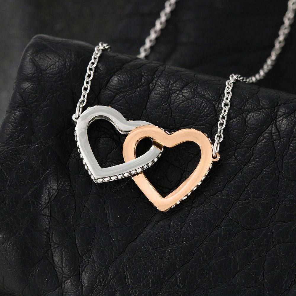 Unbiological Sister Interlocking Hearts Necklace, Gift, Best Friend Necklace, Soul Sister, Bridesmaid Gift, BFF - keepsaken