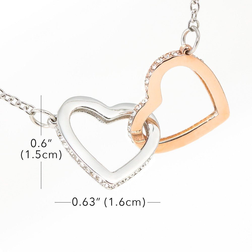 Unbiological Sister Interlocking Hearts Necklace, Gift, Best Friend Necklace, Soul Sister, Bridesmaid Gift, BFF - keepsaken