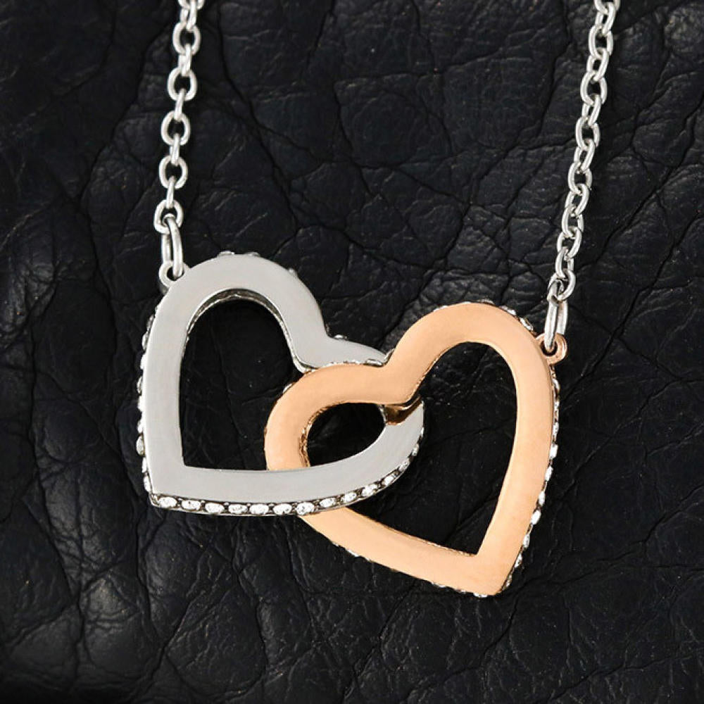Unbiological Sister Interlocking Hearts Necklace, Gift, Best Friend Necklace, Soul Sister, Bridesmaid Gift, BFF - keepsaken