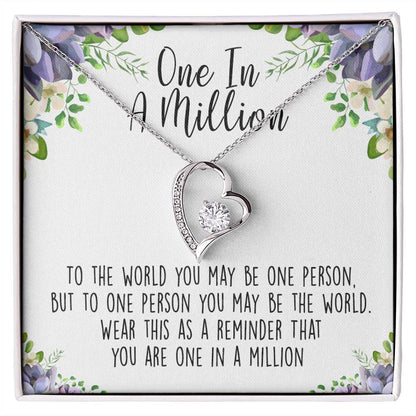 One In A Million Forever Love Necklace, Best Friend, BFF, Special Friend, Appreciation Gift - keepsaken