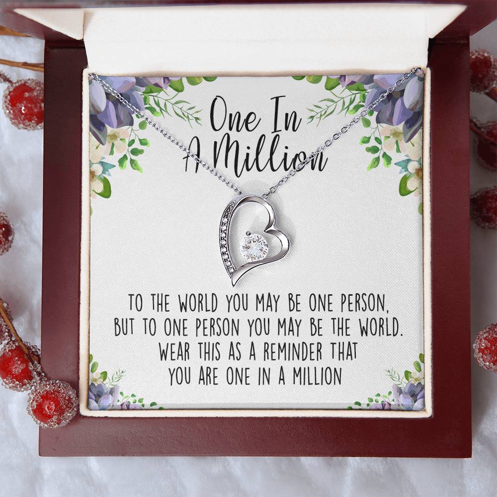 One In A Million Forever Love Necklace, Best Friend, BFF, Special Friend, Appreciation Gift - keepsaken