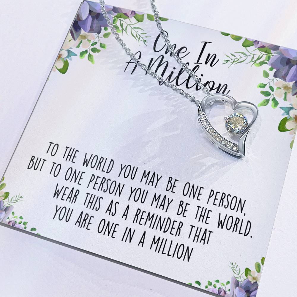 One In A Million Forever Love Necklace, Best Friend, BFF, Special Friend, Appreciation Gift - keepsaken