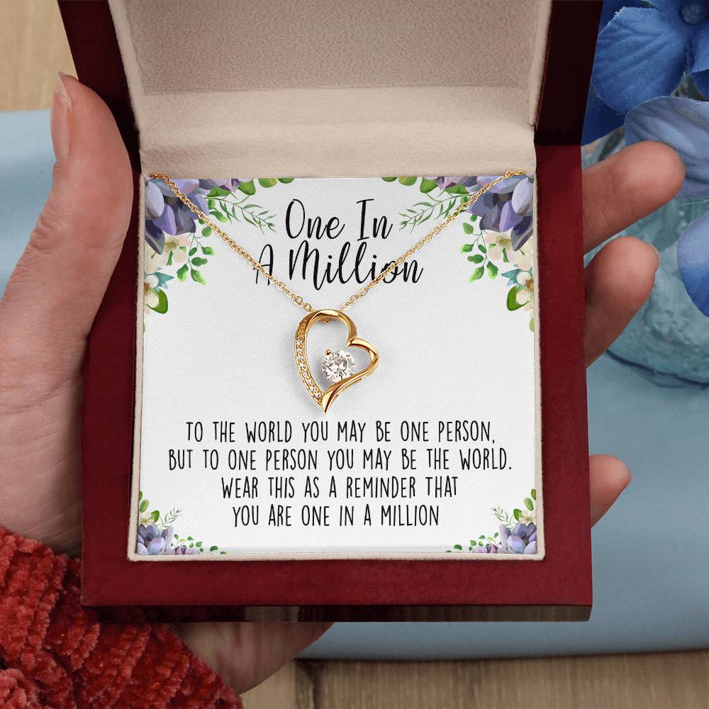 One In A Million Forever Love Necklace, Best Friend, BFF, Special Friend, Appreciation Gift - keepsaken