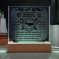 To My Son Viking Gift, You Are As Brave As Ragnar, As Wise As Odin And As Strong As Thor Square Acrylic Plaque - keepsaken