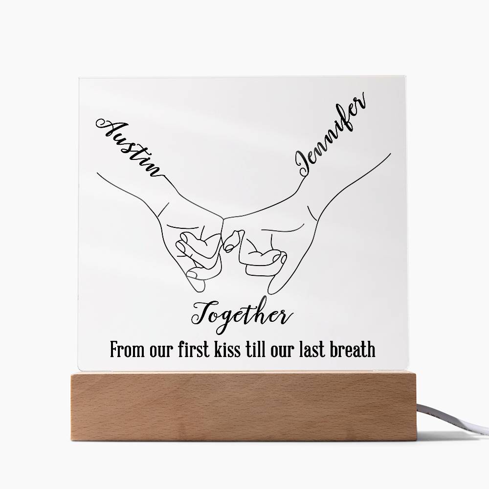 Together Personalized Names Acrylic, From Our First Kiss Till Our Last Breath - V1 - keepsaken