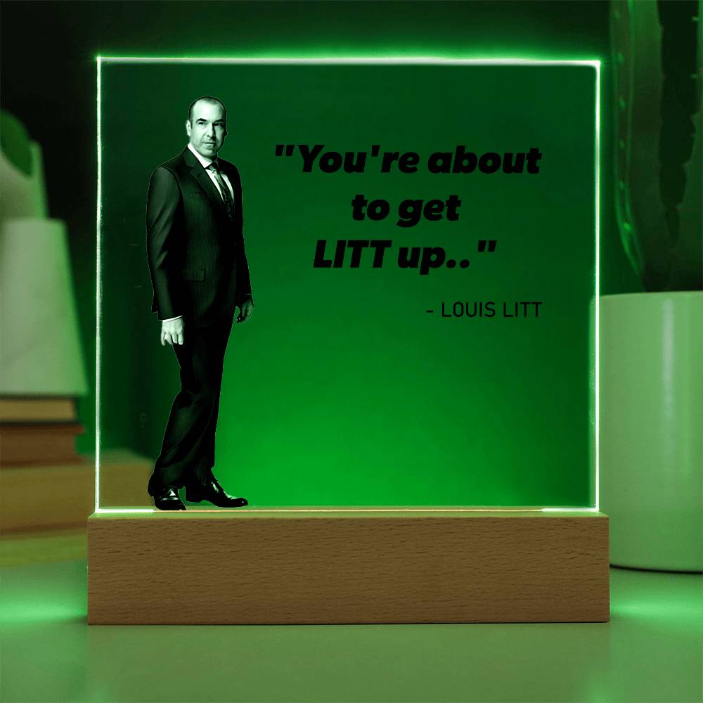 You're About To Get LITT Up Square Acrylic Plaque - keepsaken