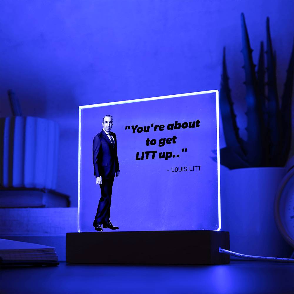 You're About To Get LITT Up Square Acrylic Plaque - keepsaken