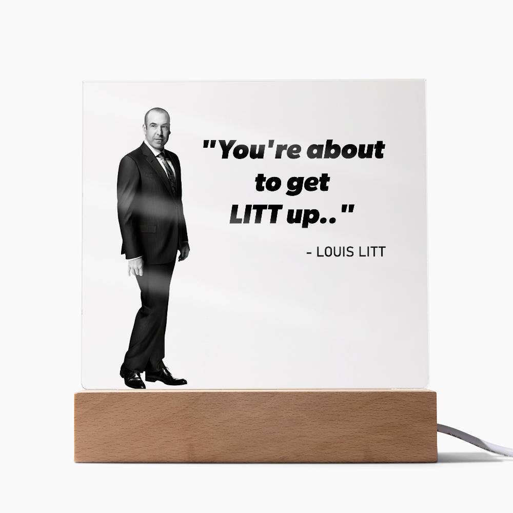 You're About To Get LITT Up Square Acrylic Plaque - keepsaken