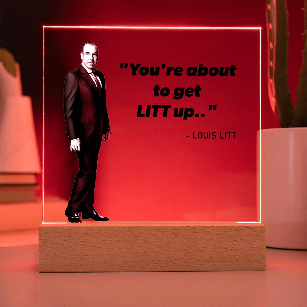 You're About To Get LITT Up Square Acrylic Plaque - keepsaken