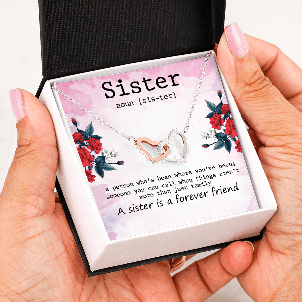 Sister Necklace, Sister Noun, Sister Is A Forever Friend, Heart Necklace, Gift, Best Friend Necklace, Soul Sister, Bridesmaid Gift, BFF Gift