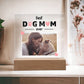 Best Dog Mom Ever Custom Square Acrylic Plaque With Optional LED Wooden Base, Mom Dog Personalized - keepsaken