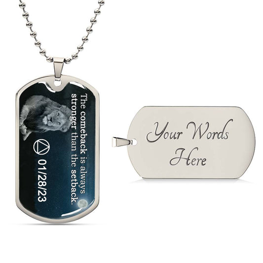 Custom 01/28/23 AA Dog Tag Necklace - keepsaken