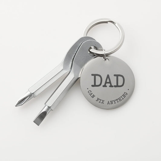 Dad Can Fix Anything Screwdriver Keychain - keepsaken